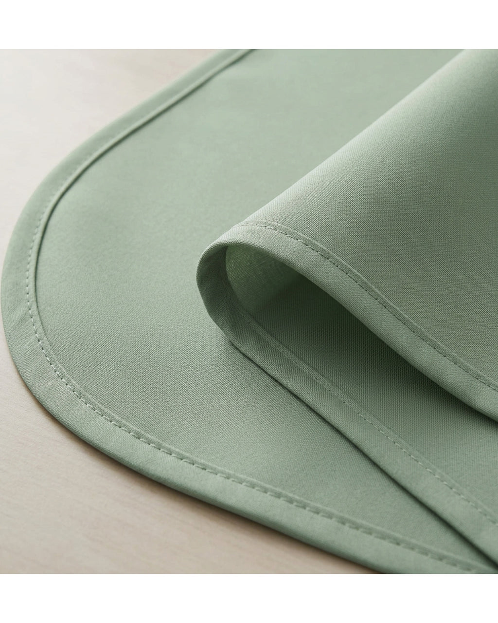 Fbwjg Oval Polyester Tablecloth Sage 60 by 102 Inch - Detail view