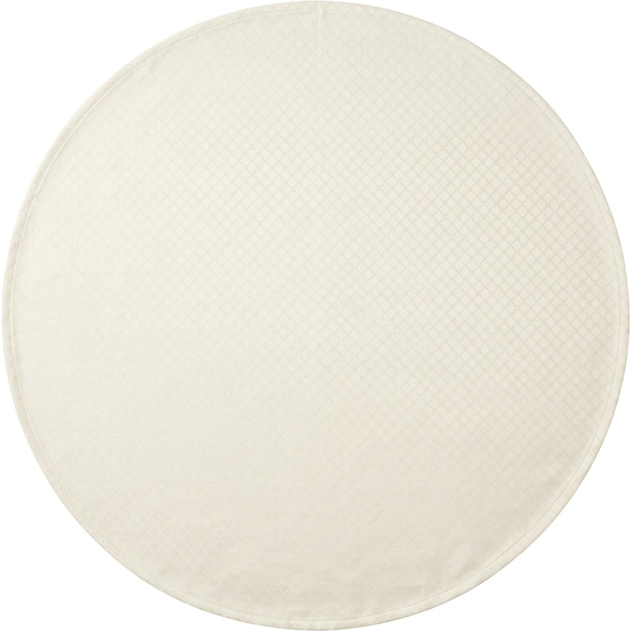 Fbwjg Round Cotton Jacquard Tablecloth Ivory 70 Inch